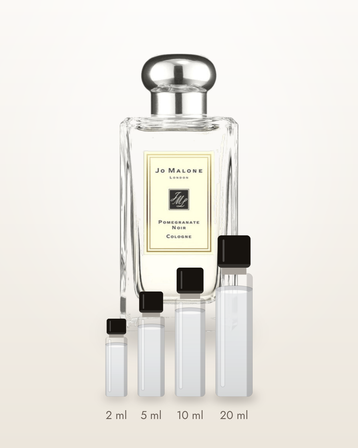 Jo Malone Pomegranate Noir – Abfüllungen in 2, 5, 10 und 20 ml vor dem Flakon
