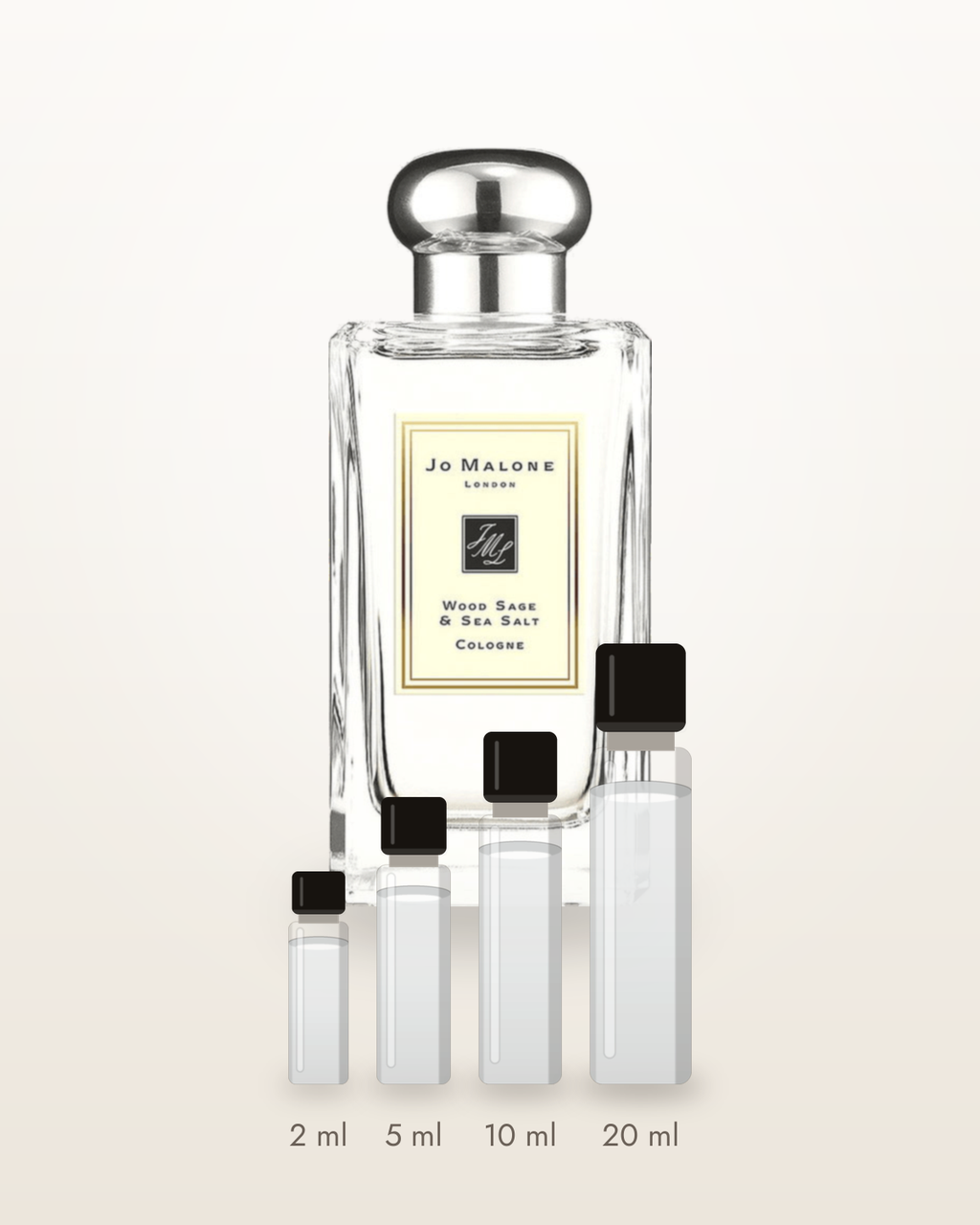 Jo Malone Wood Sage & Sea Salt – Abfüllungen in 2, 5, 10 und 20 ml vor dem Flakon