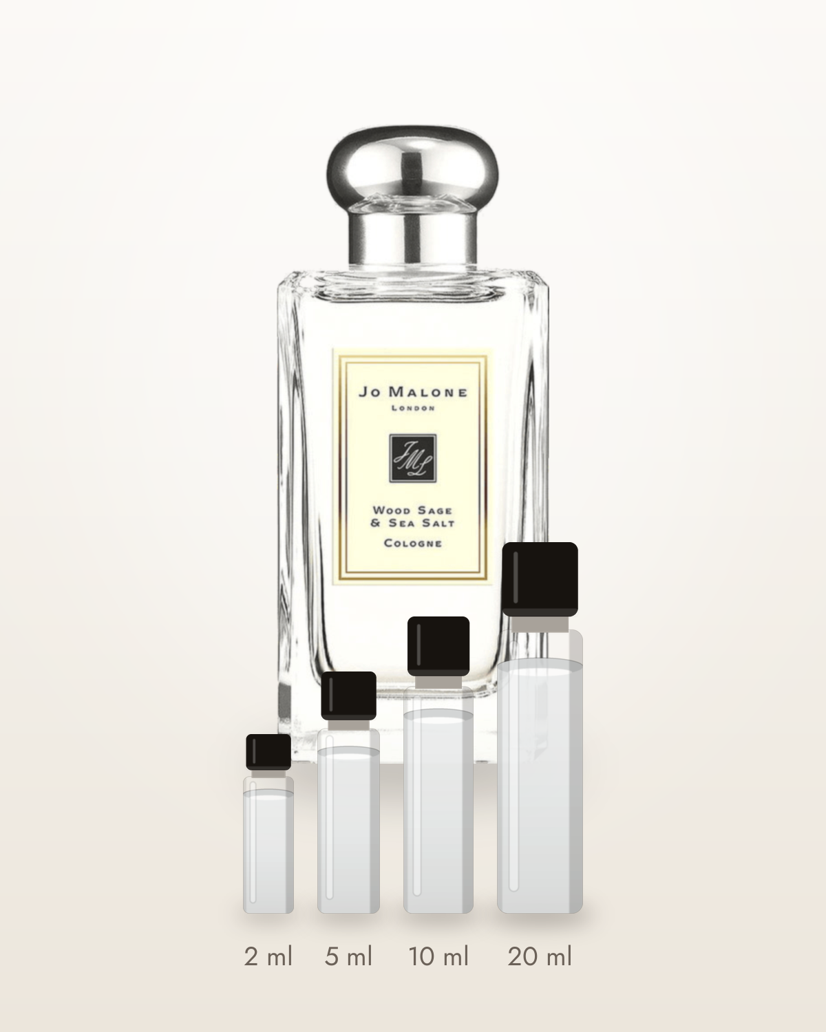 Jo Malone Wood Sage & Sea Salt – Abfüllungen in 2, 5, 10 und 20 ml vor dem Flakon