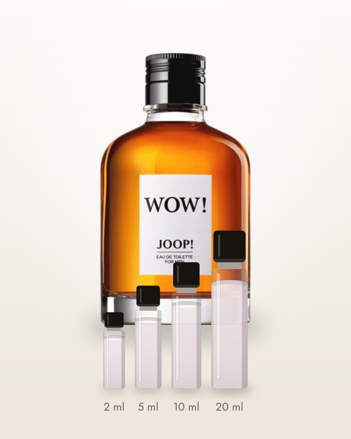 Joop! Wow! for Men – Abfüllungen in 2, 5, 10 und 20 ml vor dem Flakon