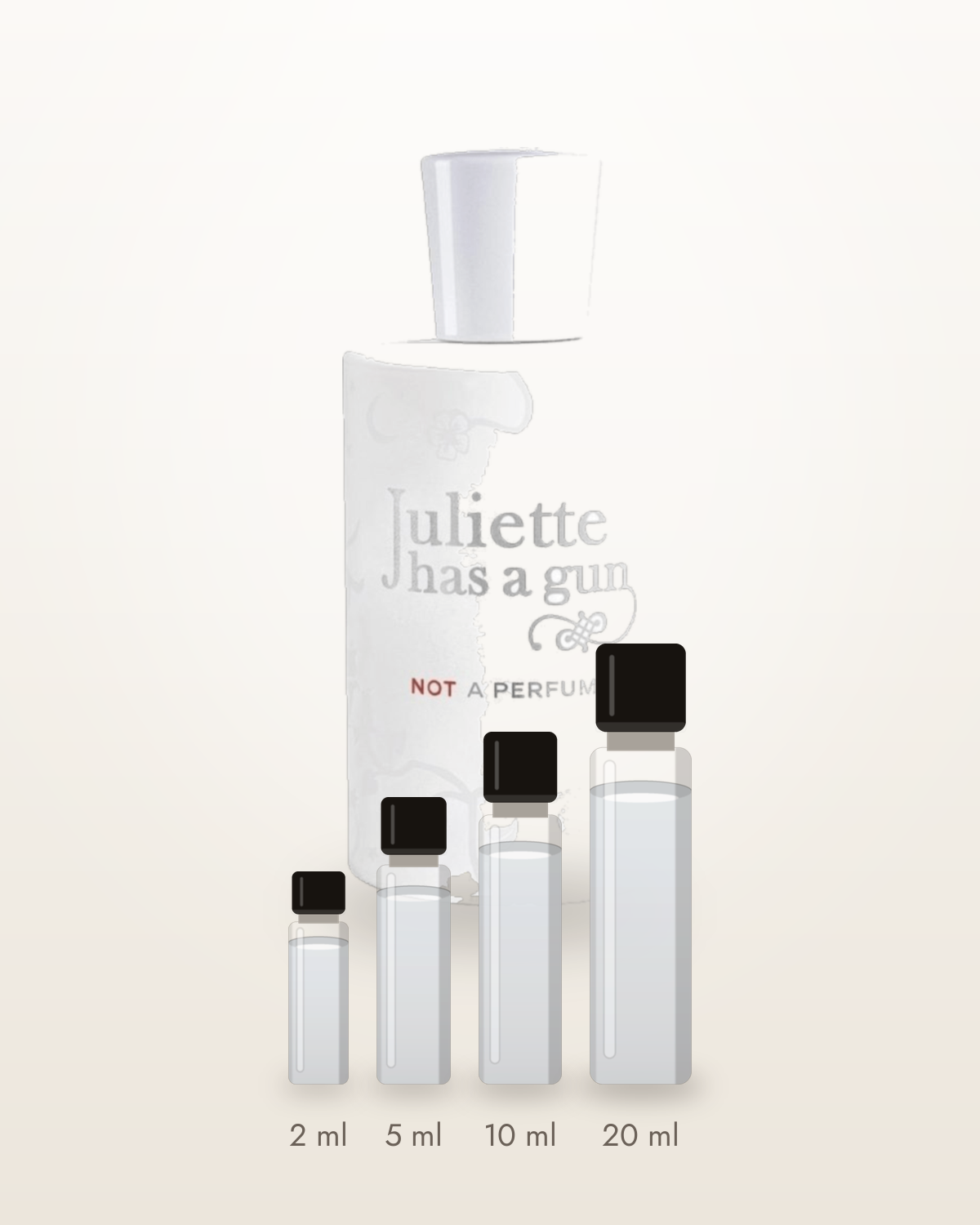 Juliette Has A Gun Not a Perfume – Abfüllungen in 2, 5, 10 und 20 ml vor dem Flakon