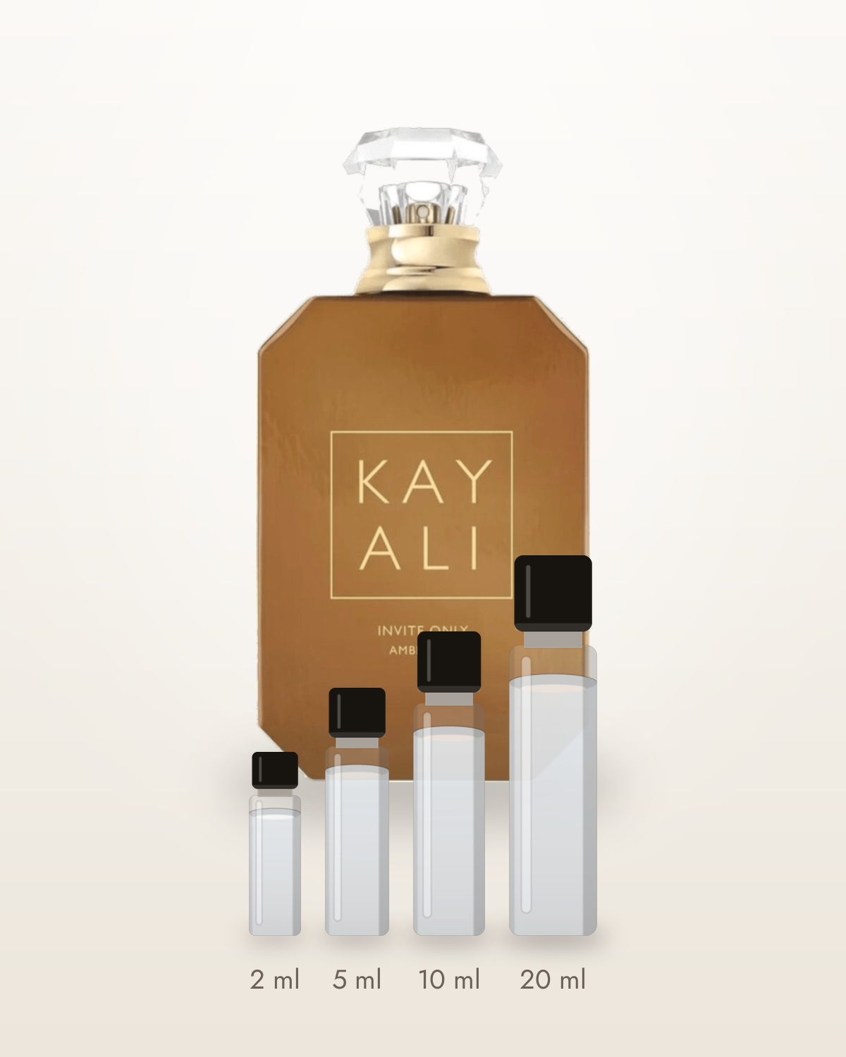 Kayali Invite Only Amber 23 – Abfüllungen in 2, 5, 10 und 20 ml vor dem Flakon