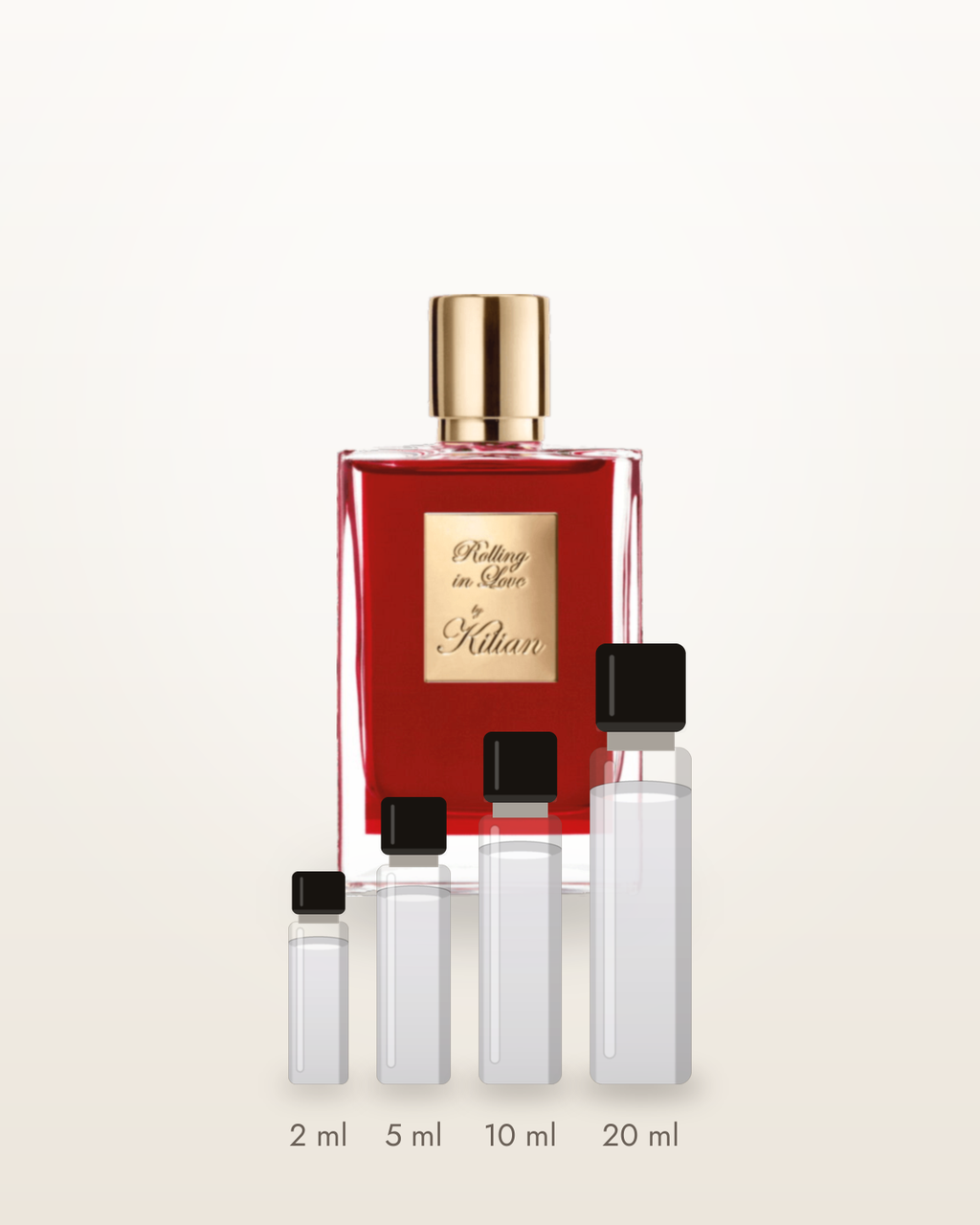 Kilian Rolling in Love – Abfüllungen in 2, 5, 10 und 20 ml vor dem Originalflakon
