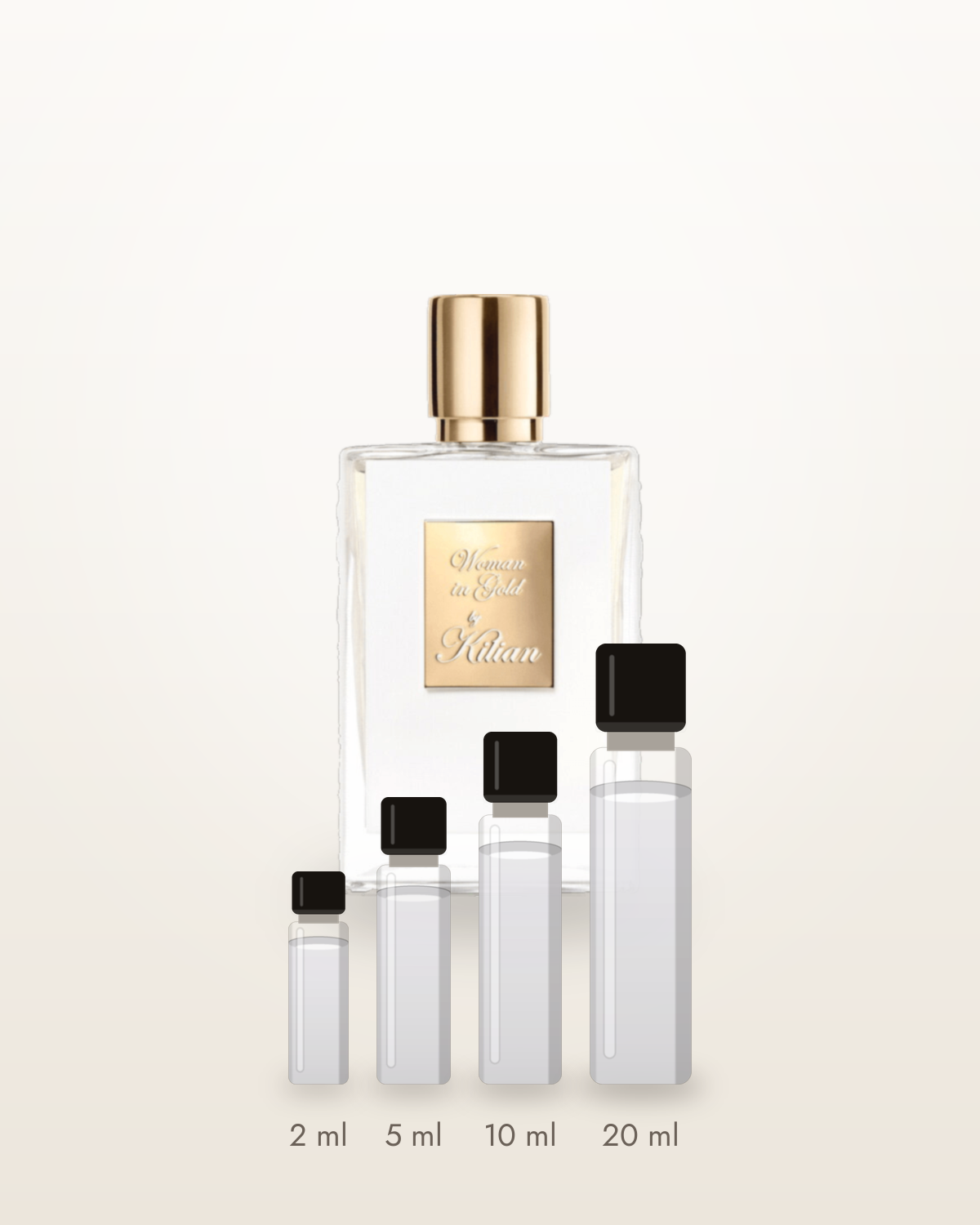 Kilian Woman in Gold – Abfüllungen in 2, 5, 10 und 20 ml vor dem Flakon