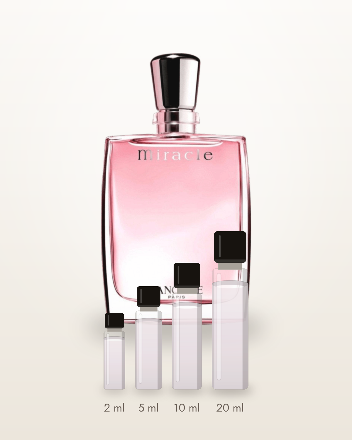 Lancôme Miracle – Abfüllungen in 2, 5, 10 und 20 ml vor dem Flakon