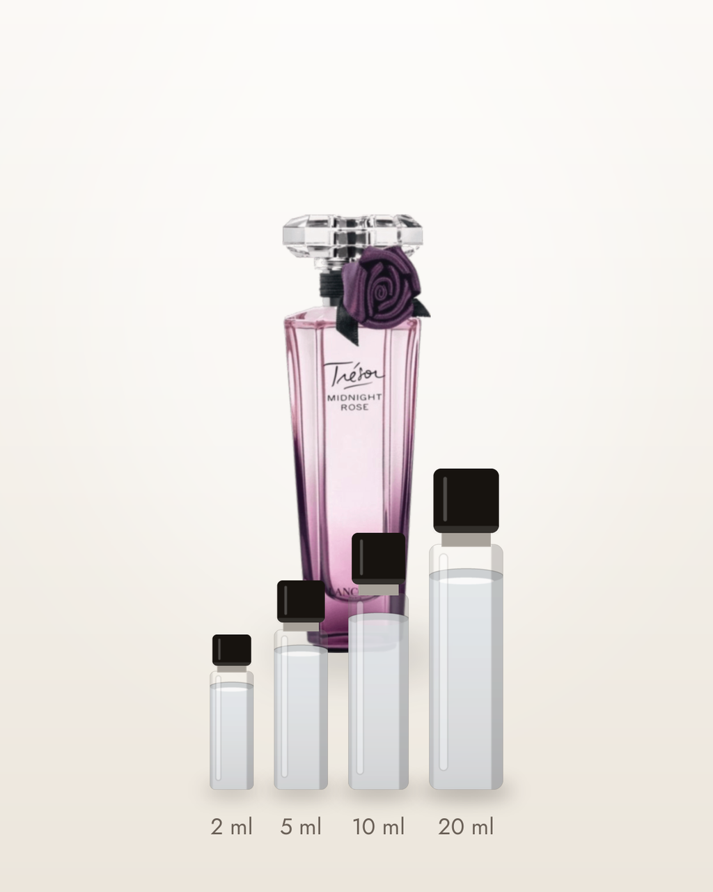 Lancôme Trésor Midnight Rose – Abfüllungen in 2, 5, 10 und 20 ml vor dem Flakon
