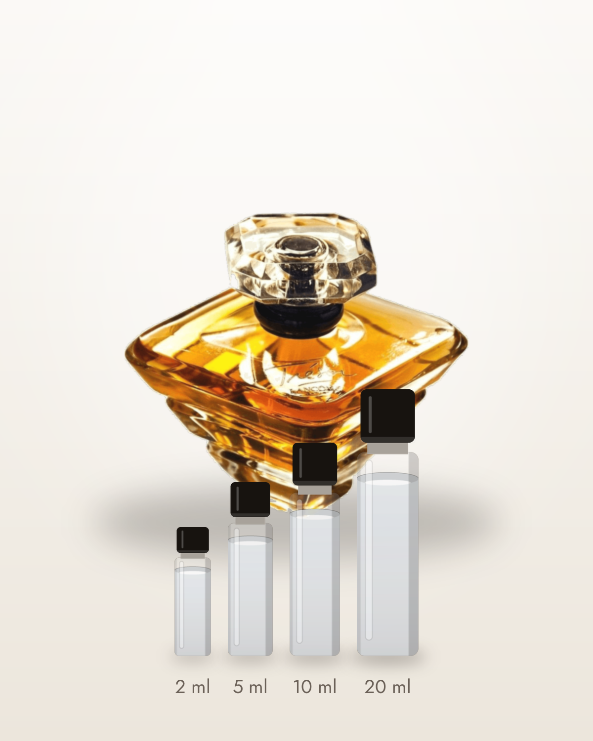 Lancôme Trésor – Abfüllungen in 2, 5, 10 und 20 ml vor dem Flakon