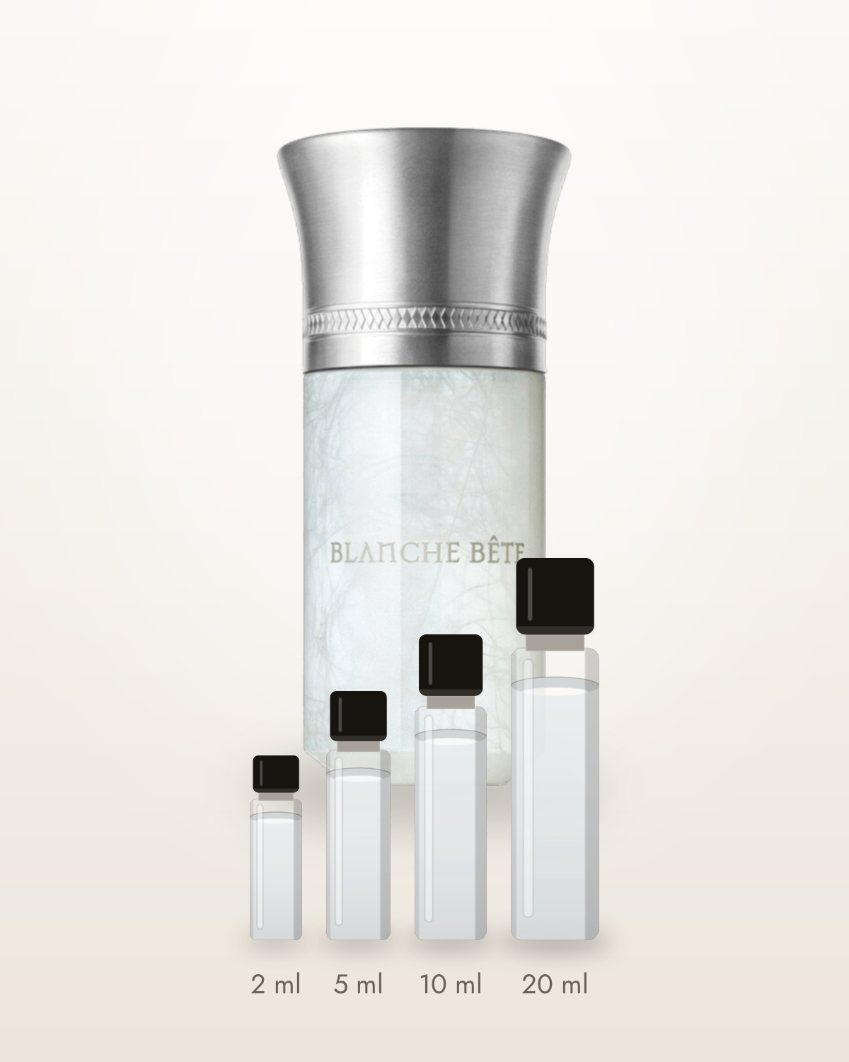 Liquides Imaginaires Blanche Bête – Abfüllungen in 2, 5, 10 und 20 ml vor dem Flakon