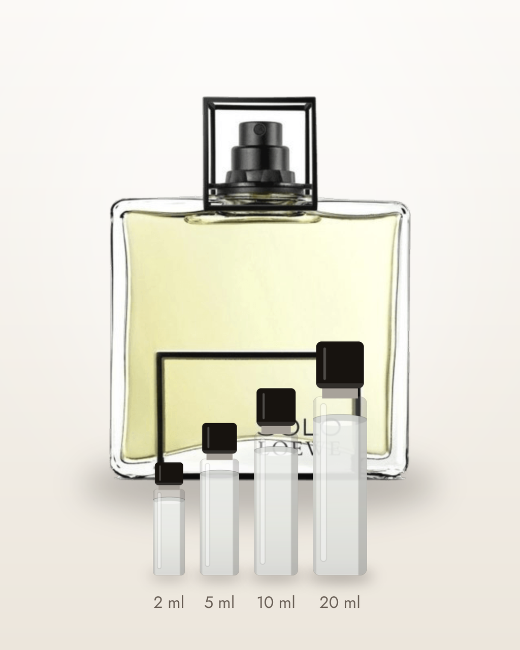 Loewe Solo Loewe Esencial – Abfüllungen in 2, 5, 10 und 20 ml vor dem Flakon