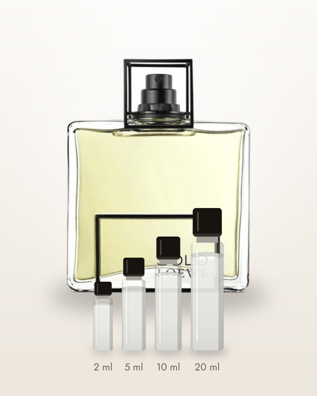 Loewe Solo Loewe Esencial – Abfüllungen in 2, 5, 10 und 20 ml vor dem Flakon