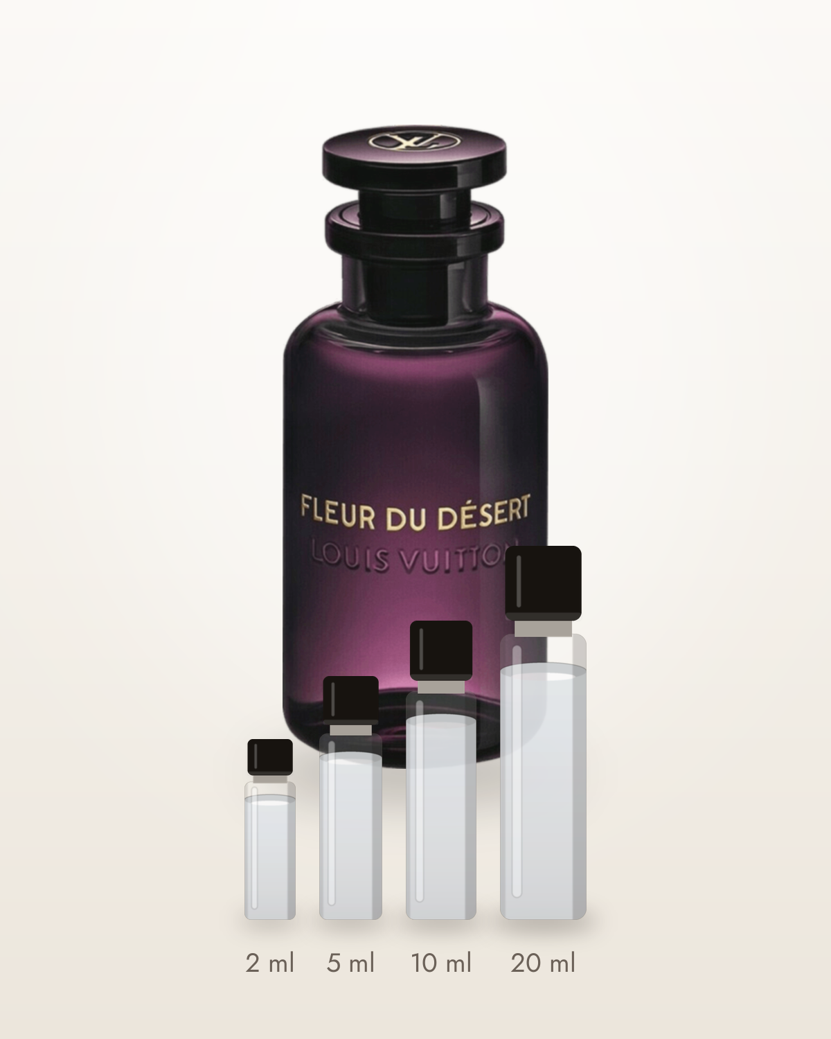 Louis Vuitton Fleur du Désert – Abfüllungen in 2, 5, 10 und 20 ml vor dem Flakon