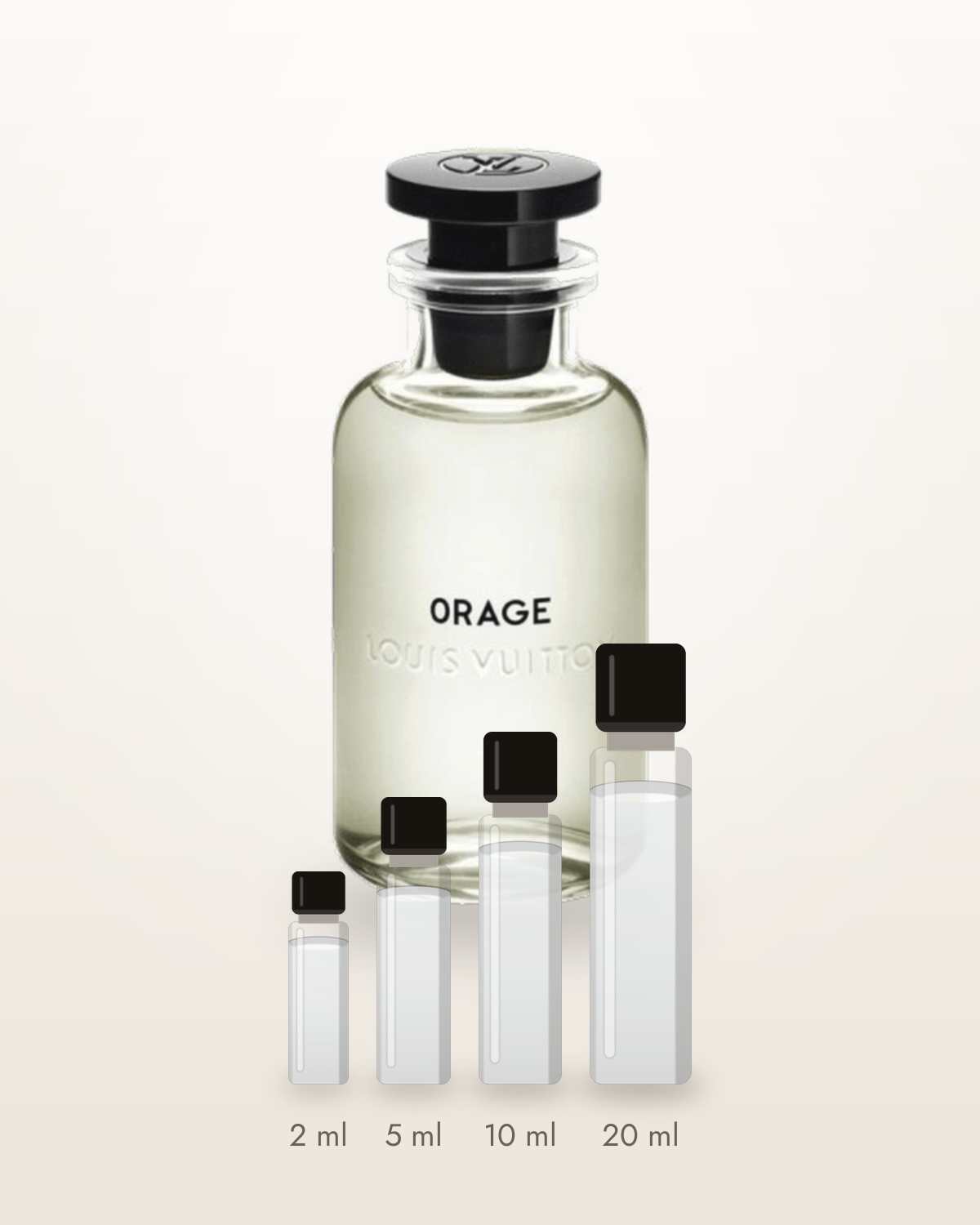 Louis Vuitton Orage – Abfüllungen in 2, 5, 10 und 20 ml vor dem Flakon