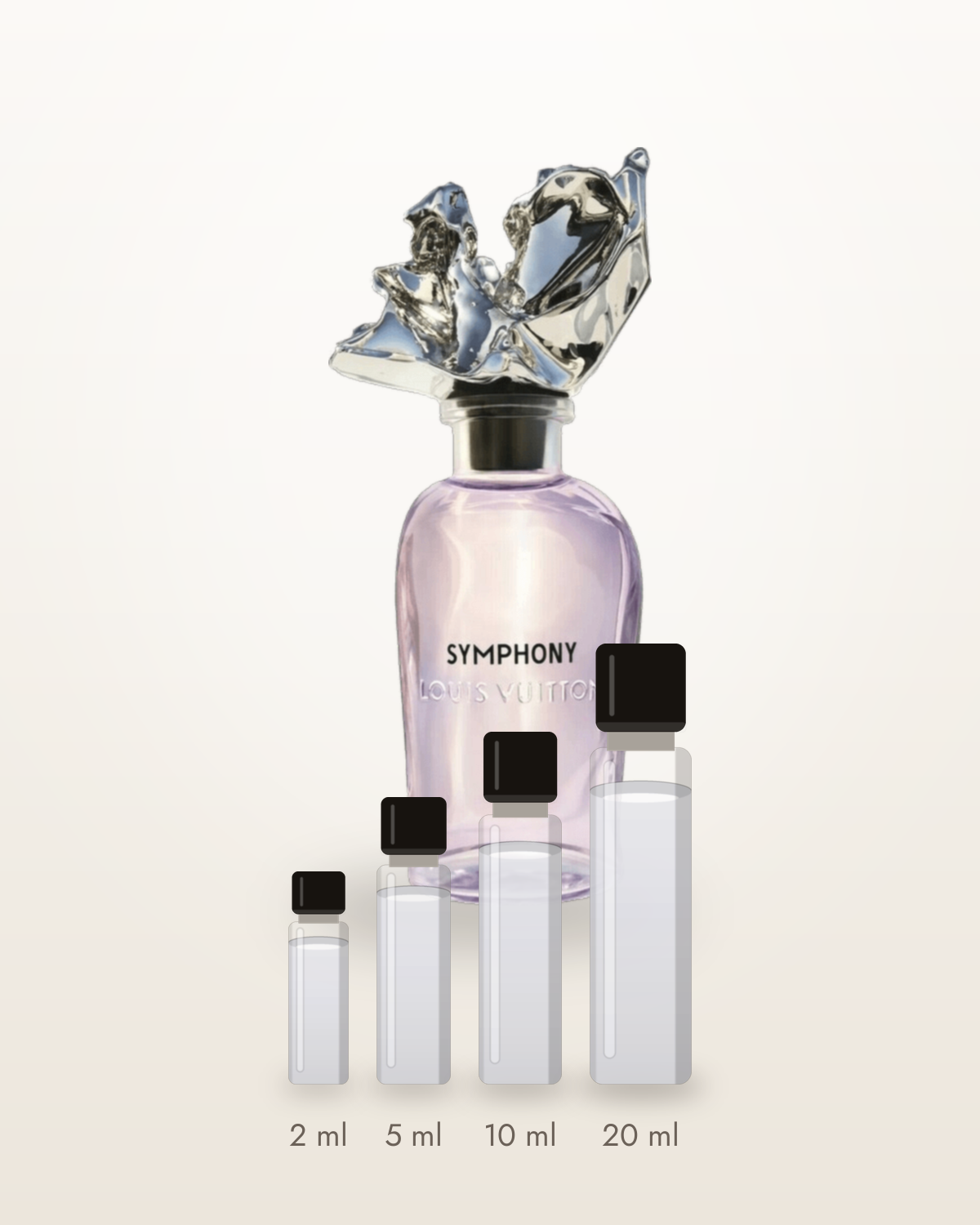 Louis Vuitton Symphony – Abfüllungen in 2, 5, 10 und 20 ml vor dem Flakon