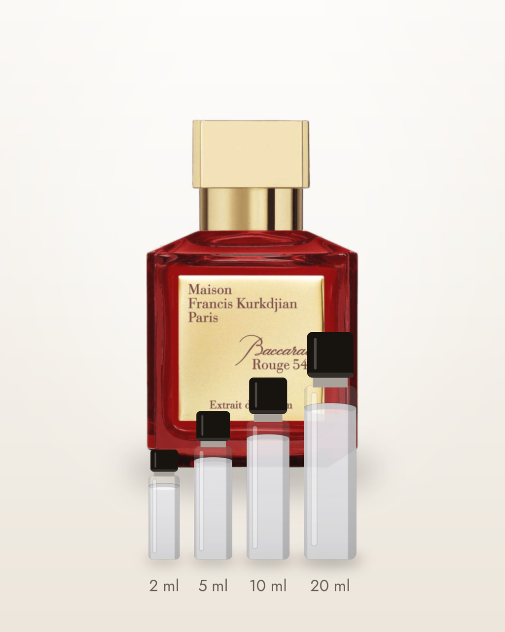 Maison Francis Kurkdjian Baccarat Rouge 540 Extrait – Abfüllungen in 2, 5, 10 und 20 ml vor dem Originalflakon