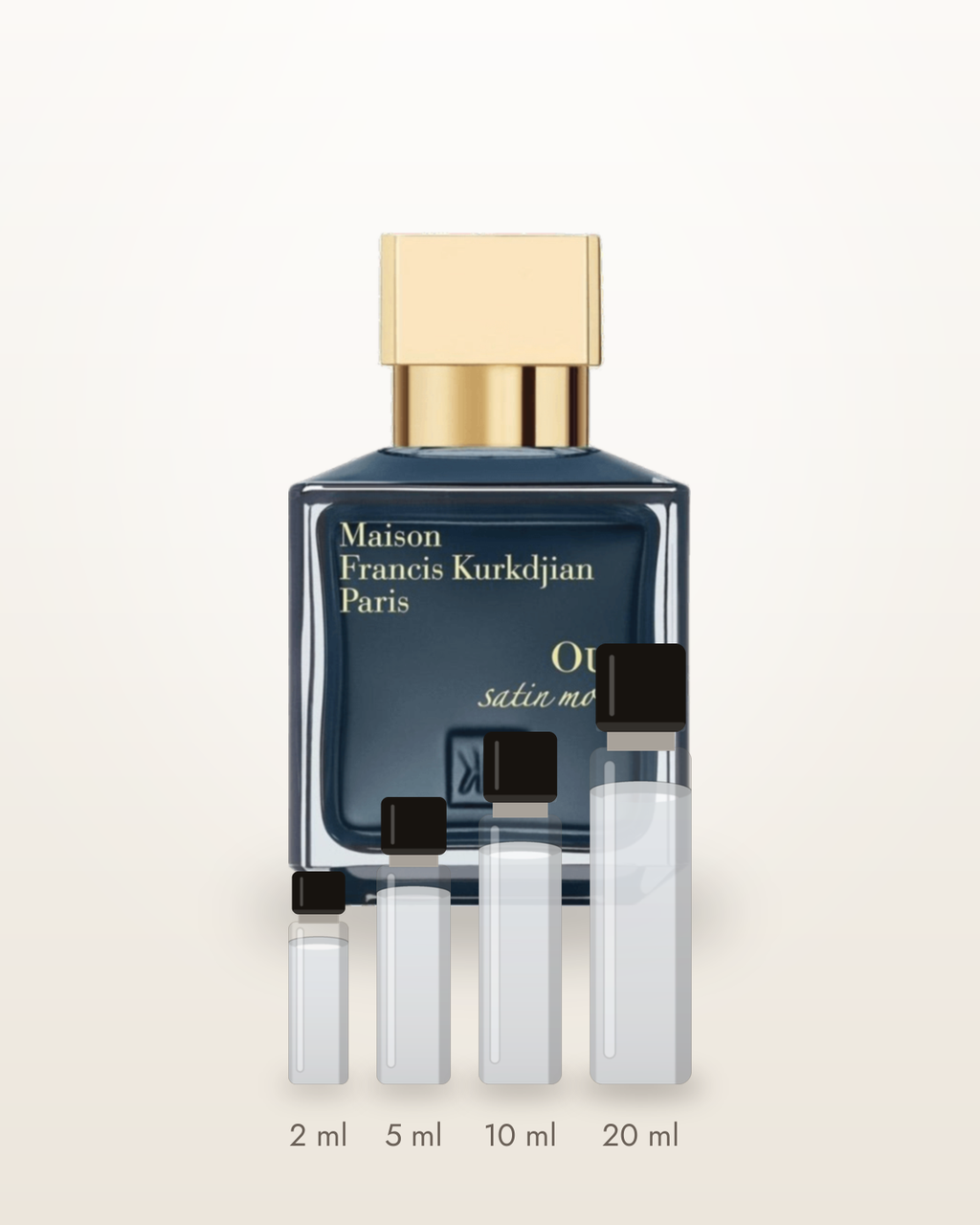 Maison Francis Kurkdjian Oud Satin Mood – Abfüllungen in 2, 5, 10 und 20 ml vor dem Originalflakon