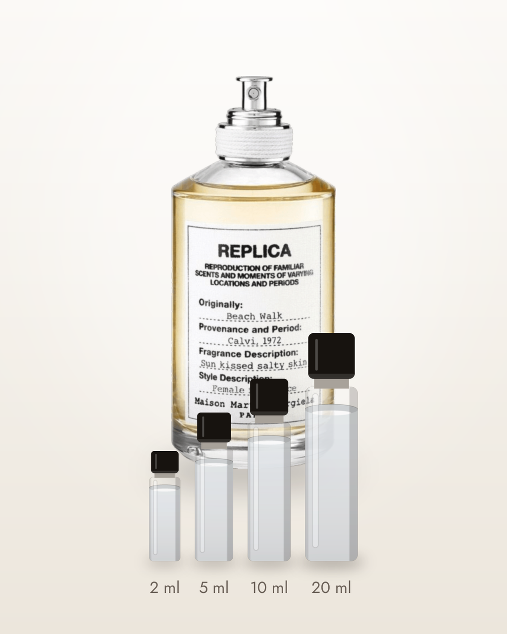 Maison Margiela Beach Walk – Abfüllungen in 2, 5, 10 und 20 ml vor dem Originalflakon