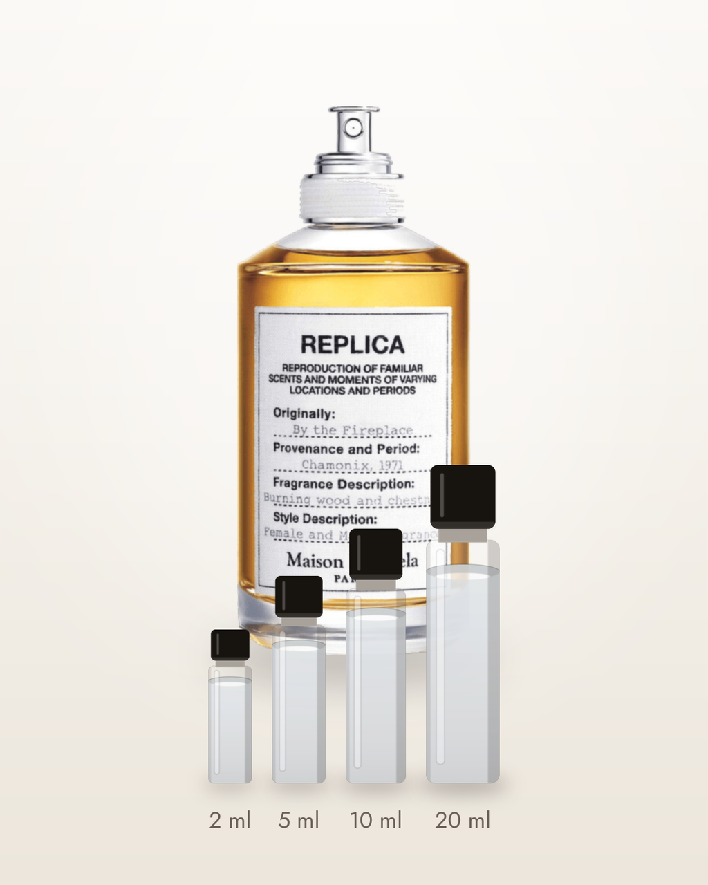 Maison Margiela By the Fireplace – Abfüllungen in 2, 5, 10 und 20 ml vor dem Originalflakon