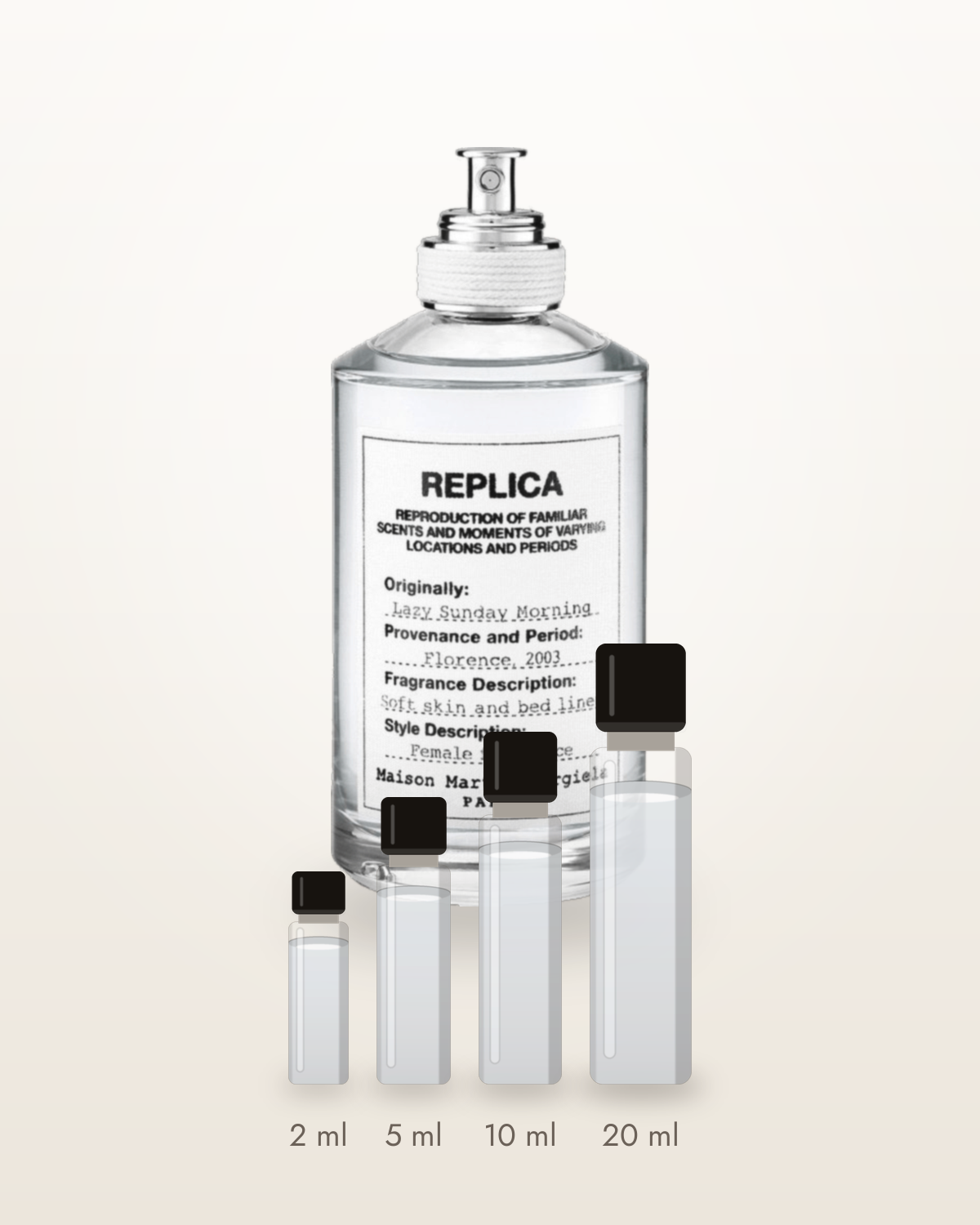 Maison Margiela Lazy Sunday Morning – Abfüllungen in 2, 5, 10 und 20 ml vor dem Originalflakon