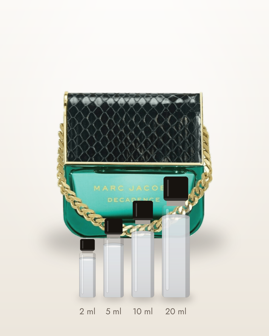 Marc Jacobs Decadence – Abfüllungen in 2, 5, 10 und 20 ml vor dem Flakon