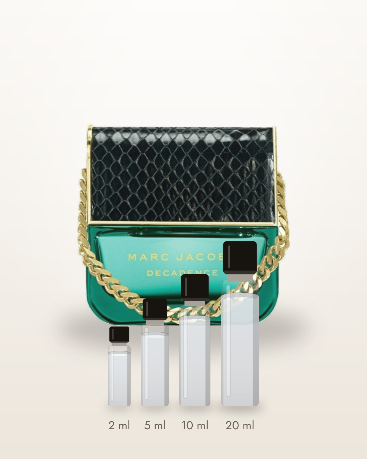 Marc Jacobs Decadence – Abfüllungen in 2, 5, 10 und 20 ml vor dem Flakon