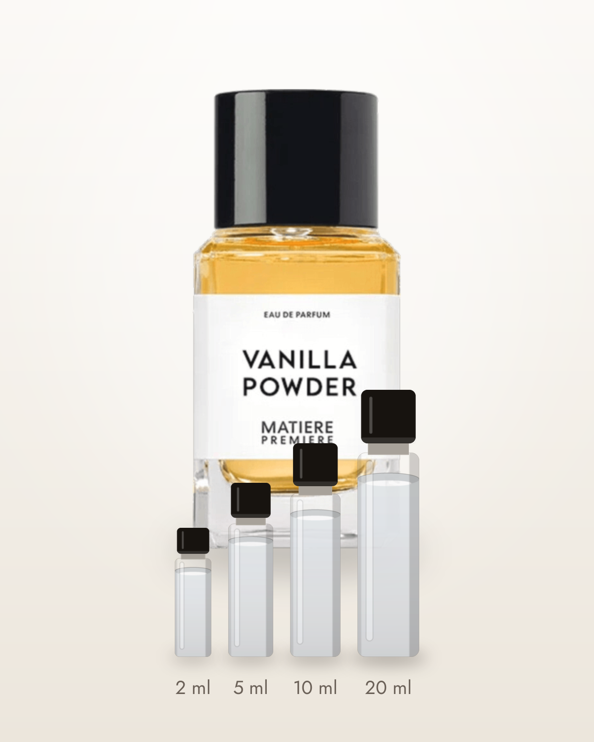 Matière Première Vanilla Powder – Abfüllungen in 2, 5, 10 und 20 ml vor dem Flakon