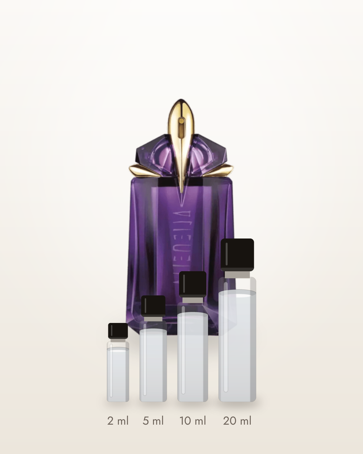 Mugler Alien – Abfüllungen in 2, 5, 10 und 20 ml vor dem Originalflakon