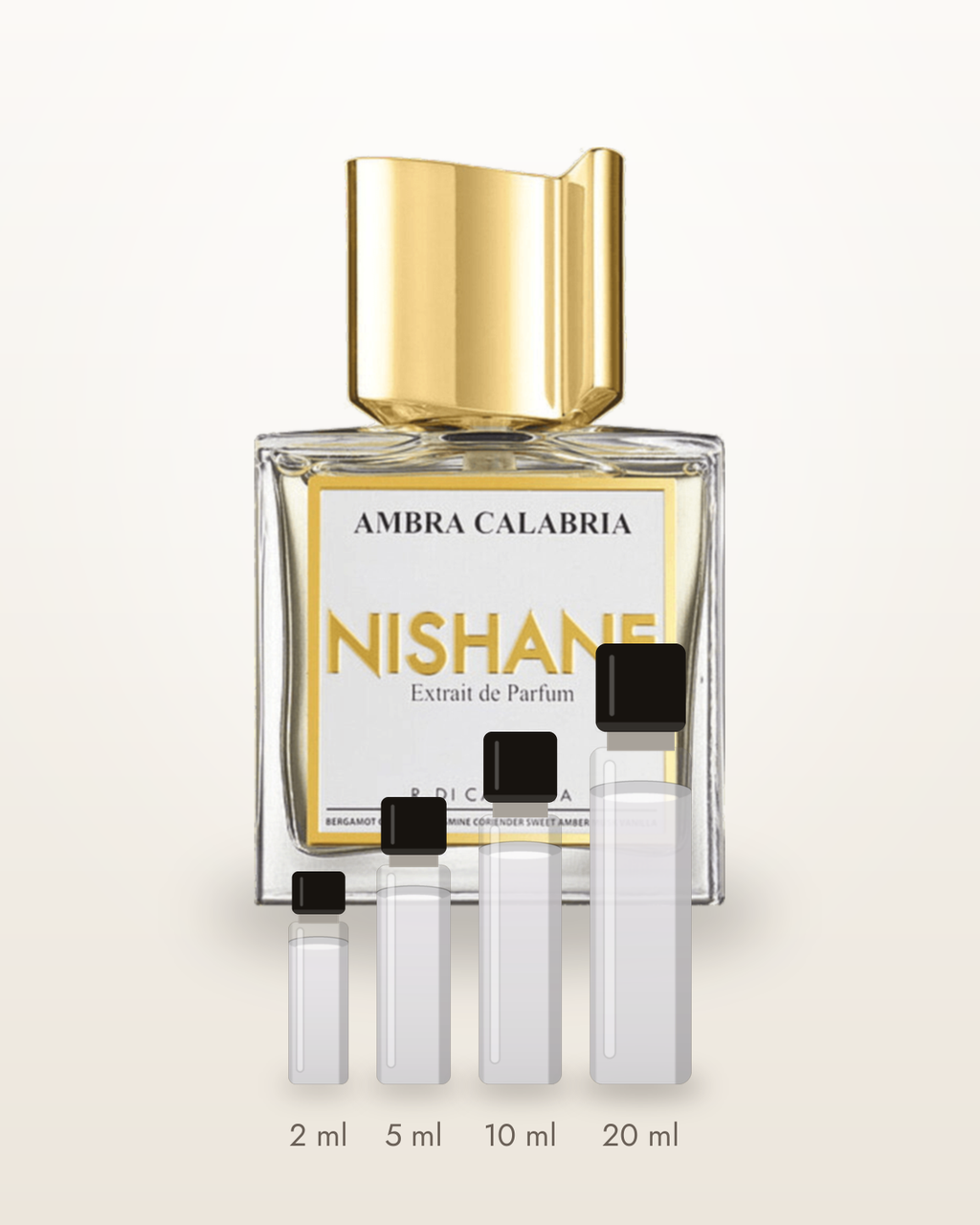 Nishane Ambra Calabria – Abfüllungen in 2, 5, 10 und 20 ml vor dem Originalflakon