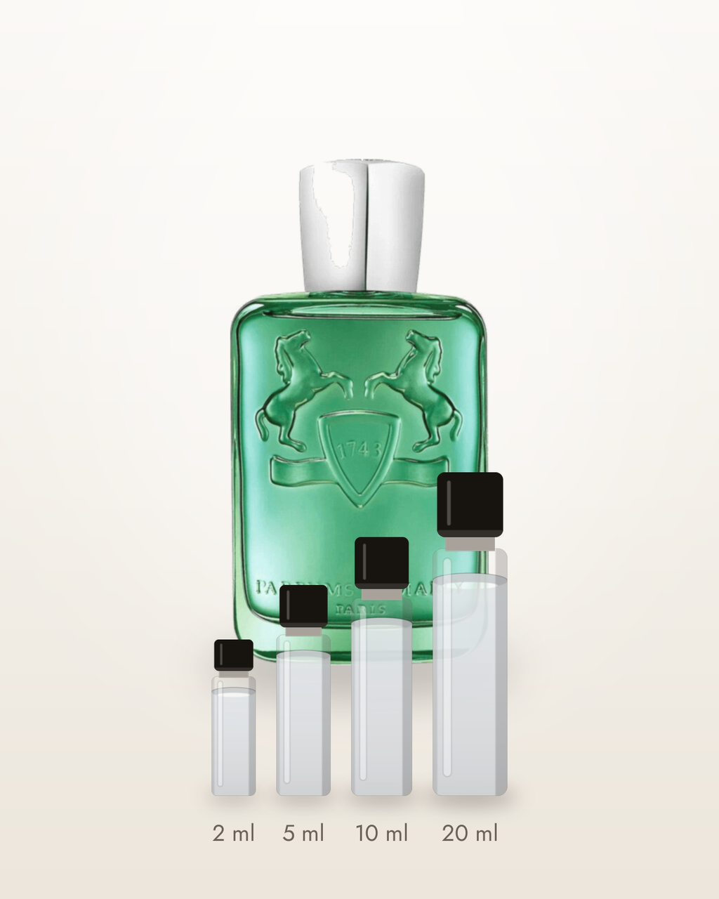 Parfums de Marly Greenley – Abfüllungen in 2, 5, 10 und 20 ml vor dem Originalflakon
