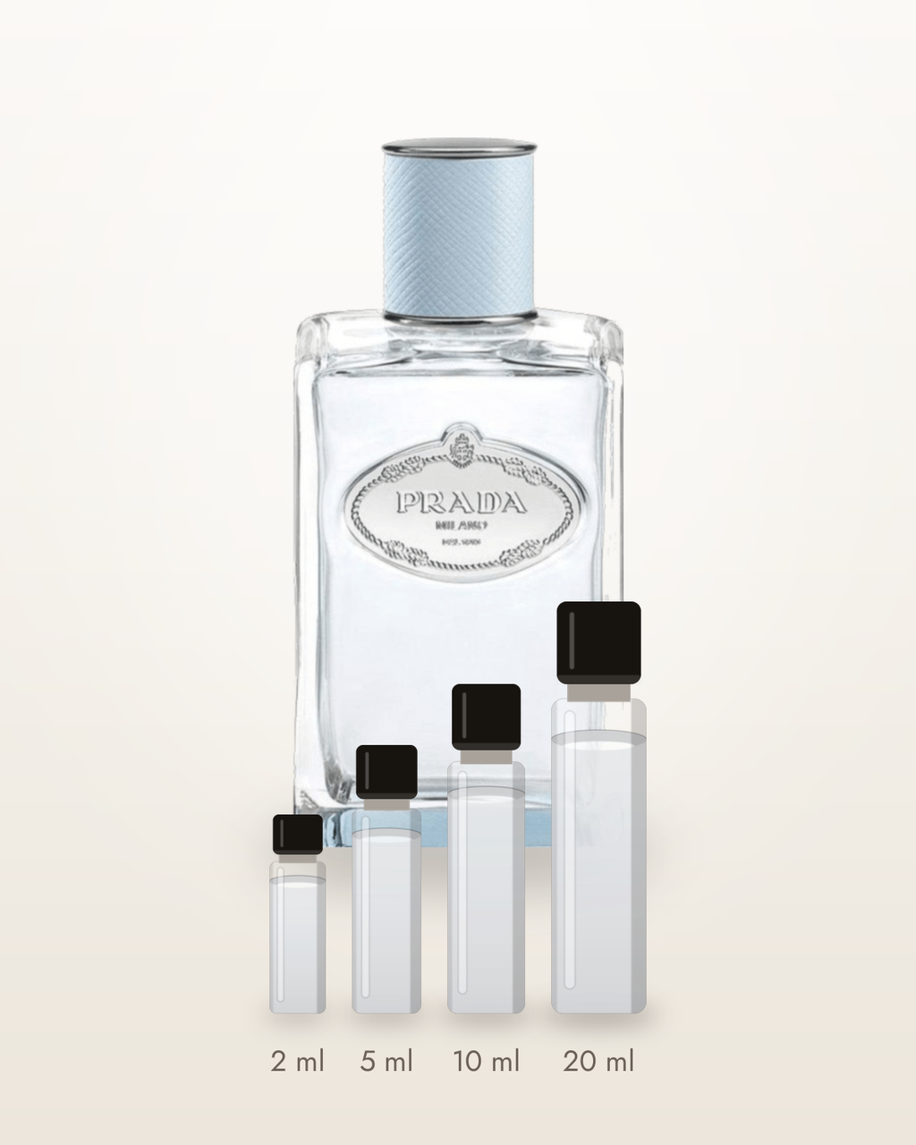 Prada Infusion d'Amande – Abfüllungen in 2, 5, 10 und 20 ml vor dem Flakon