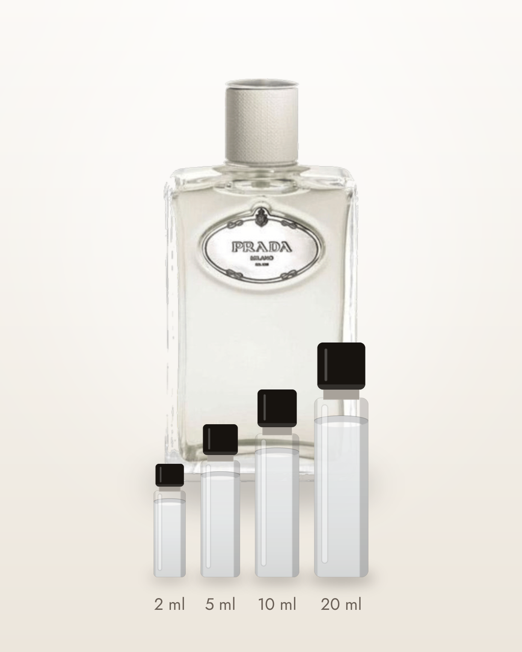 Prada Infusion d'Homme – Abfüllungen in 2, 5, 10 und 20 ml vor dem Flakon