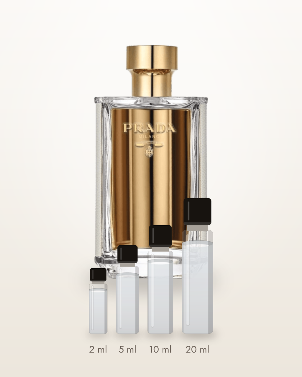 Prada La Femme – Abfüllungen in 2, 5, 10 und 20 ml vor dem Flakon