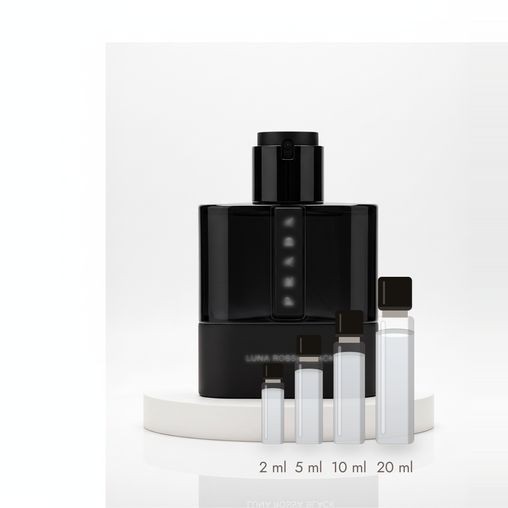 Prada Luna Rossa Black – Abfüllungen in 2, 5, 10 und 20 ml vor dem Flakon