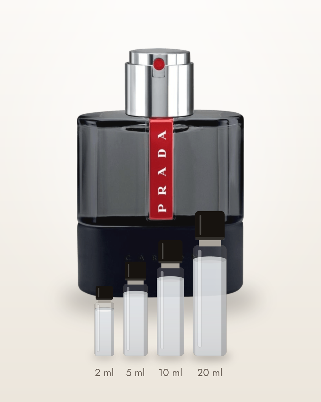 Prada Luna Rossa Carbon – Abfüllungen in 2, 5, 10 und 20 ml vor dem Flakon
