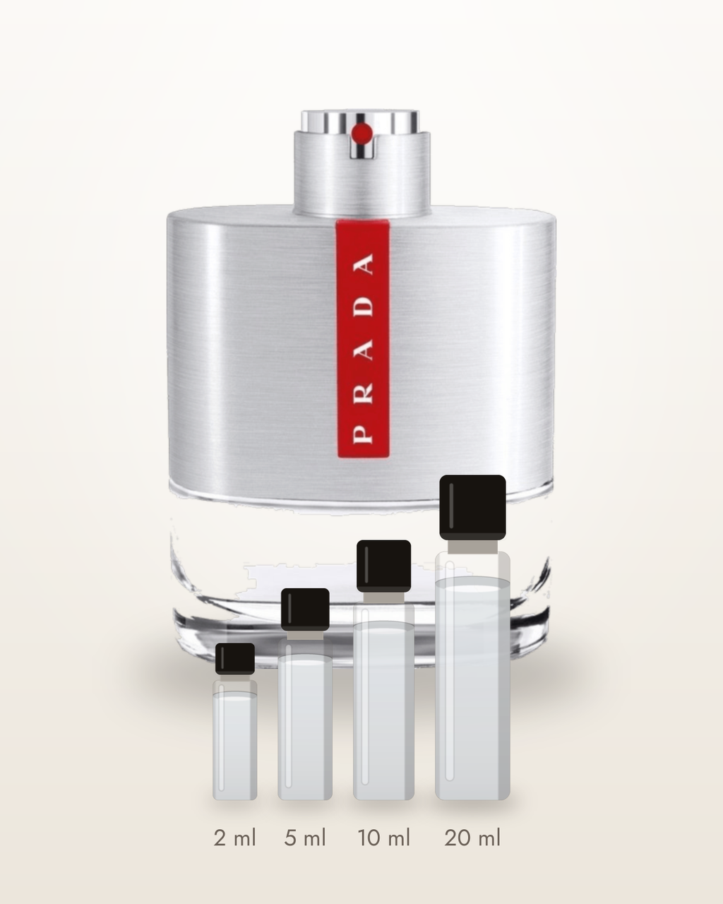 Prada Luna Rossa – Abfüllungen in 2, 5, 10 und 20 ml vor dem Originalflakon