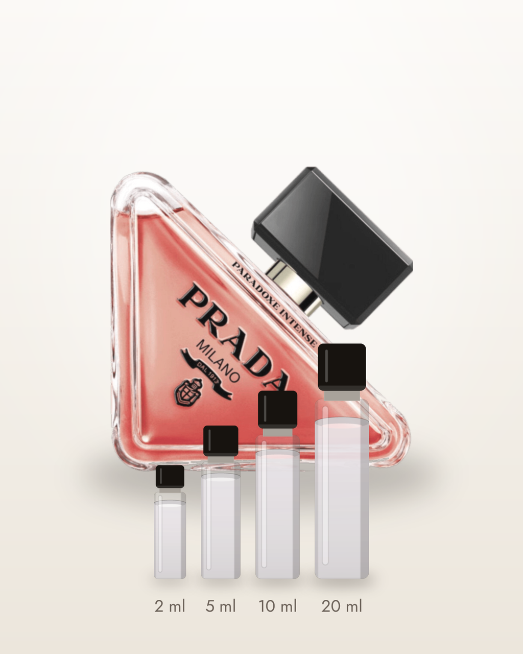 Prada Paradoxe Intense – Abfüllungen in 2, 5, 10 und 20 ml vor dem Flakon