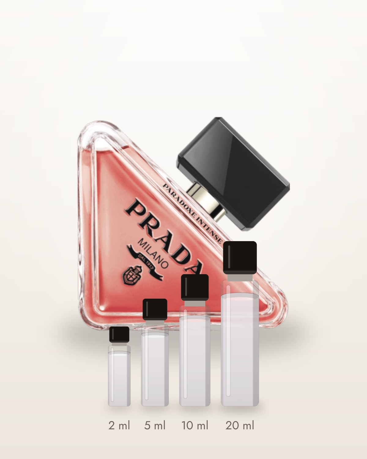 Prada Paradoxe Intense – Abfüllungen in 2, 5, 10 und 20 ml vor dem Flakon
