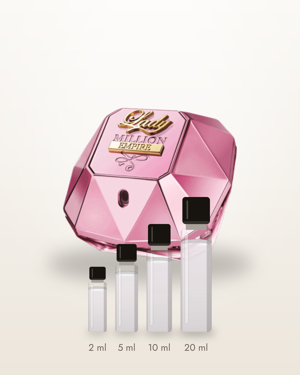 Rabanne Lady Million Empire – Abfüllungen in 2, 5, 10 und 20 ml vor dem Flakon
