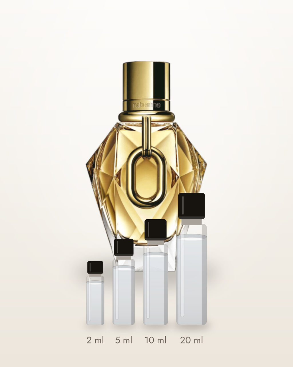 Rabanne Million Gold for Her – Abfüllungen in 2, 5, 10 und 20 ml vor dem Flakon