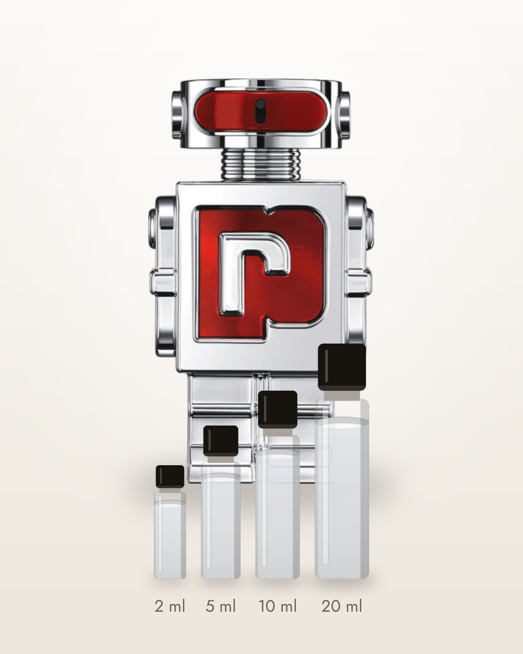 Rabanne Phantom in Red – Abfüllungen in 2, 5, 10 und 20 ml vor dem Flakon