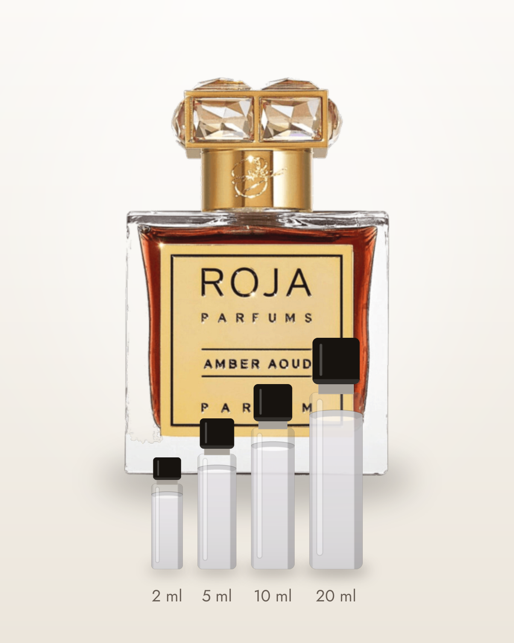 Roja Parfums Amber Aoud – Abfüllungen in 2, 5, 10 und 20 ml vor dem Originalflakon