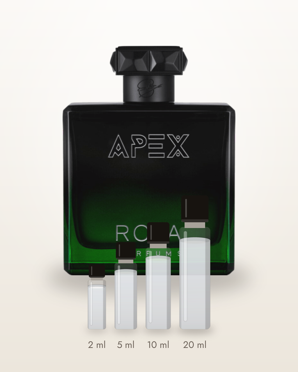 Roja Parfums Apex – Abfüllungen in 2, 5, 10 und 20 ml vor dem Originalflakon
