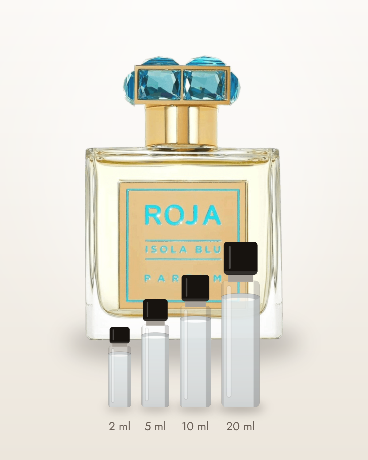 Roja Parfums Isola Blu Oligarch – Abfüllungen in 2, 5, 10 und 20 ml vor dem Originalflakon