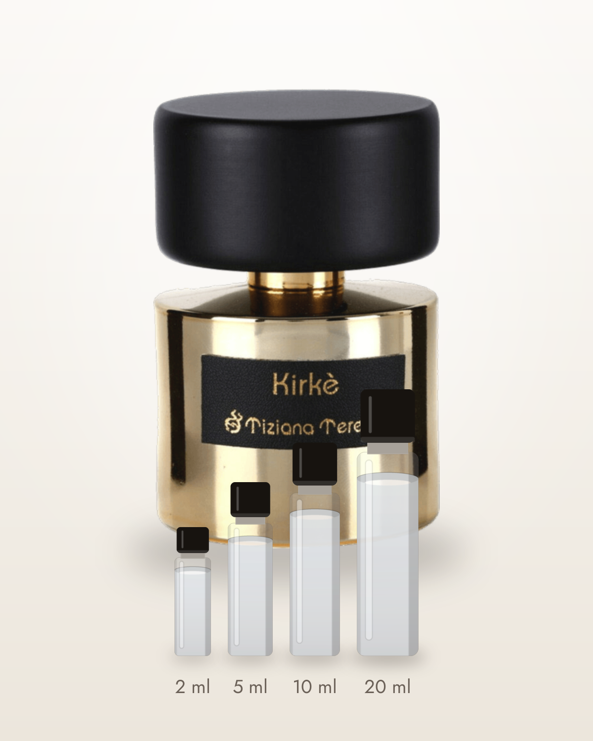 Tiziana Terenzi Kirkè – Abfüllungen in 2, 5, 10 und 20 ml vor dem Originalflakon