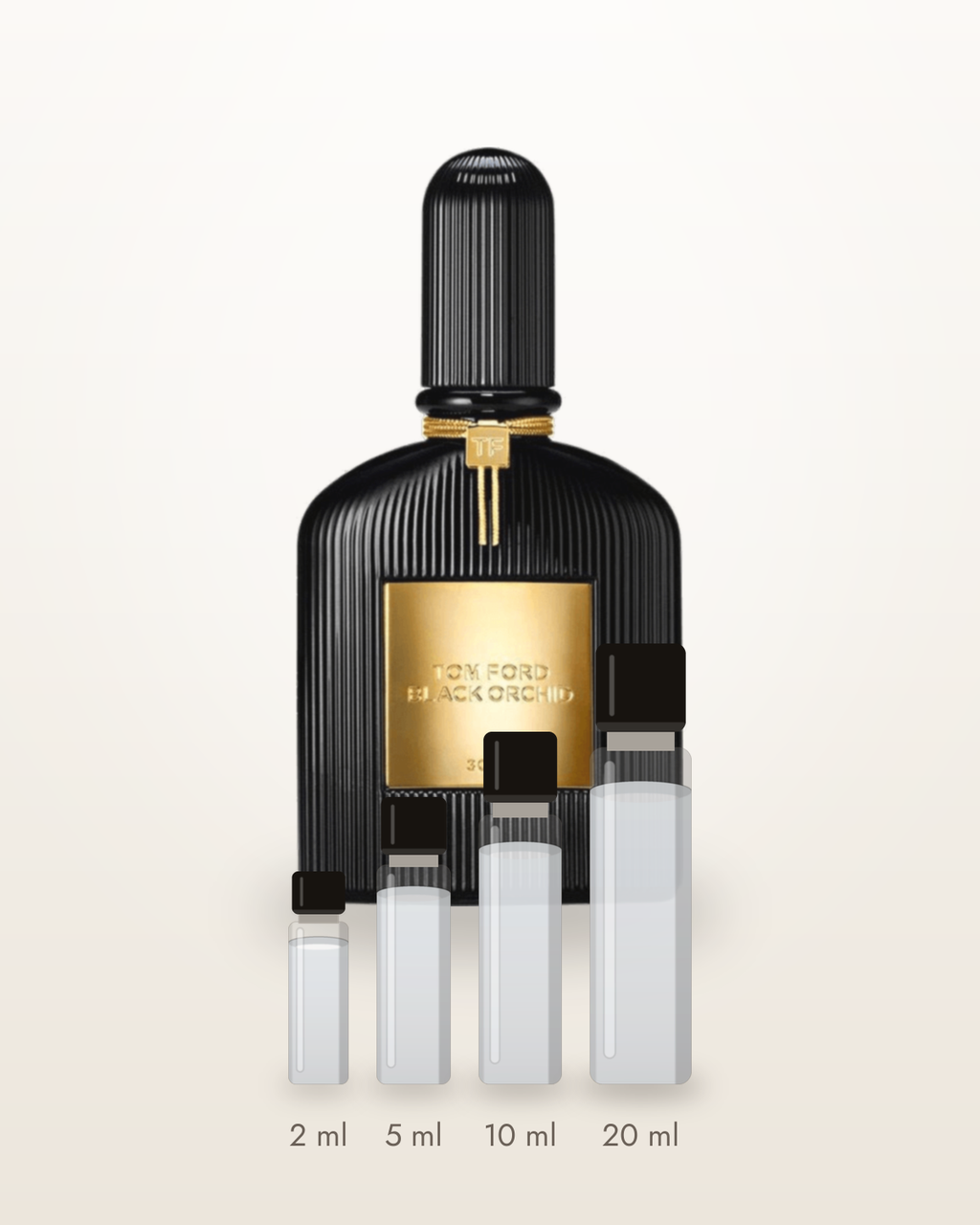 Tom Ford Black Orchid – Abfüllungen in 2, 5, 10 und 20 ml vor dem Originalflakon