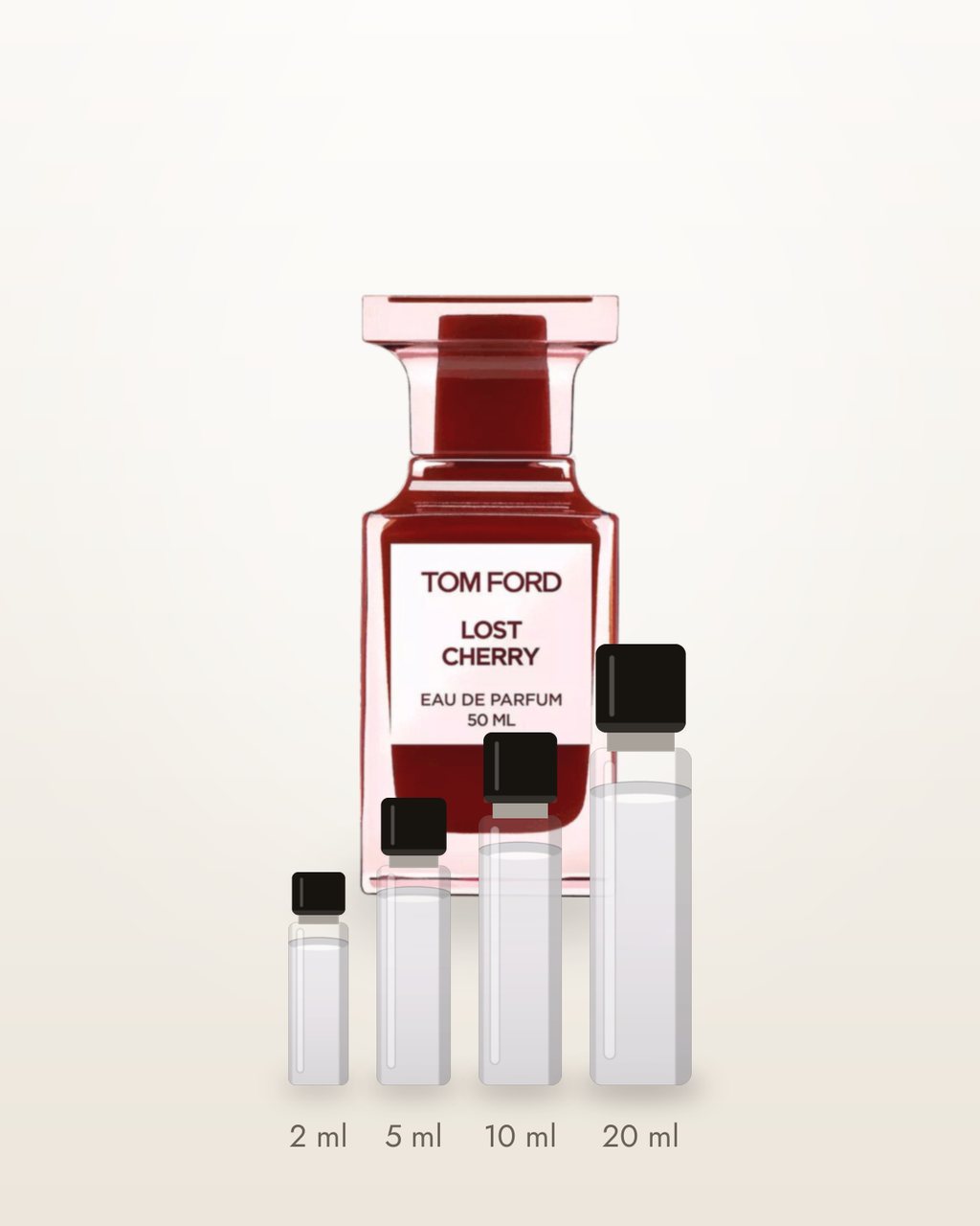 Tom Ford Lost Cherry – Abfüllungen in 2, 5, 10 und 20 ml vor dem Originalflakon