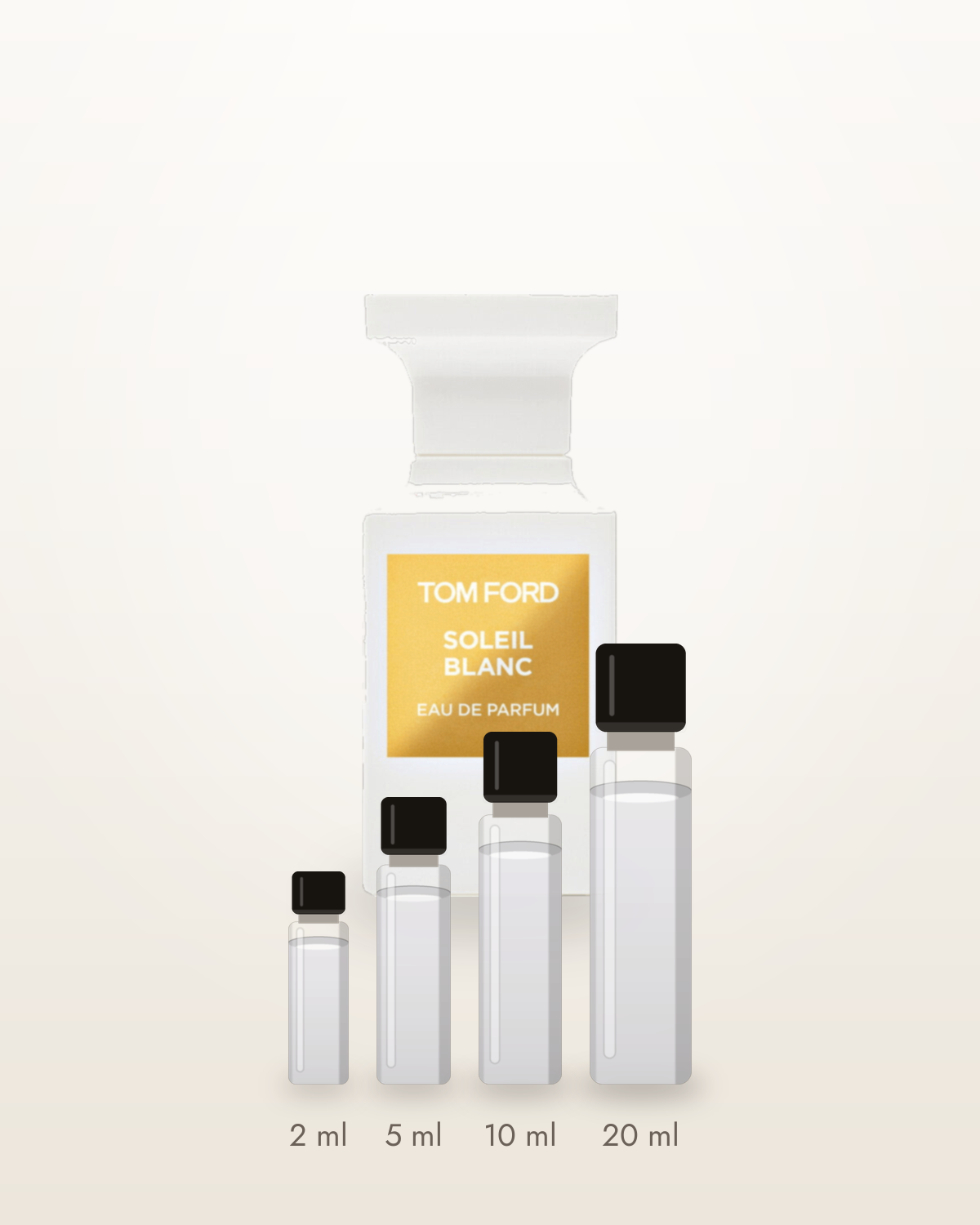 Tom Ford Soleil Blanc – Abfüllungen in 2, 5, 10 und 20 ml vor dem Originalflakon
