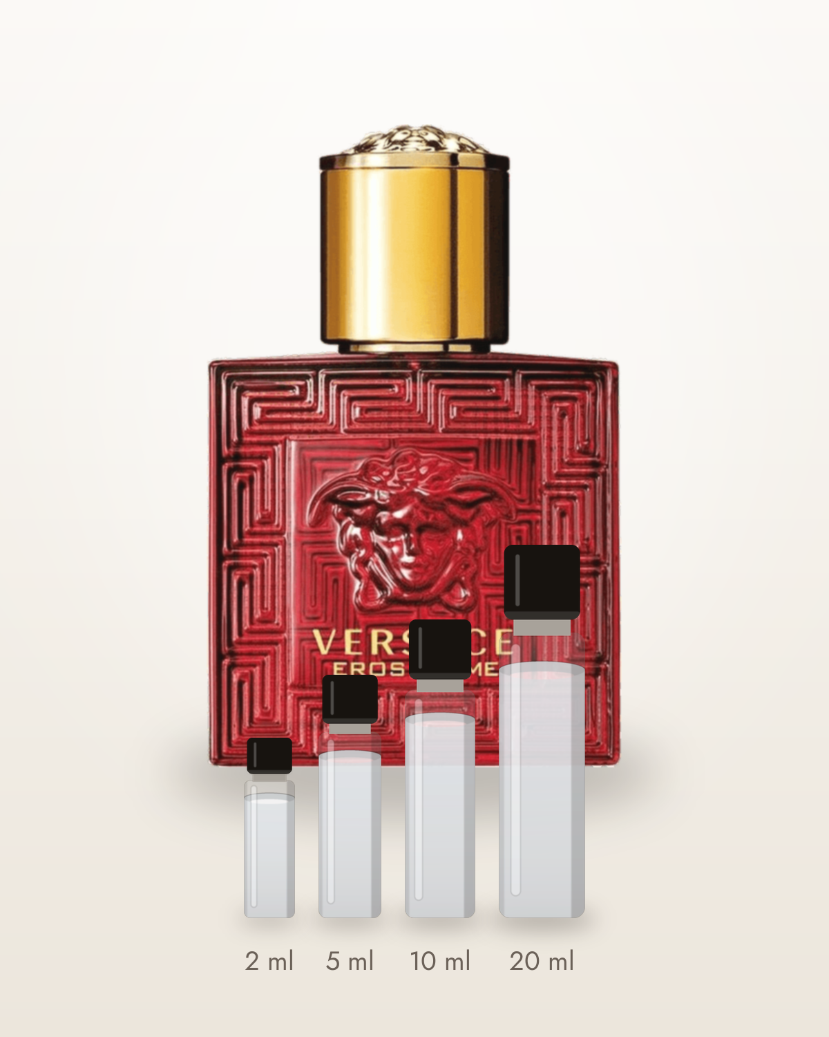 Versace Eros Flame – Abfüllungen in 2, 5, 10 und 20 ml vor dem Flakon