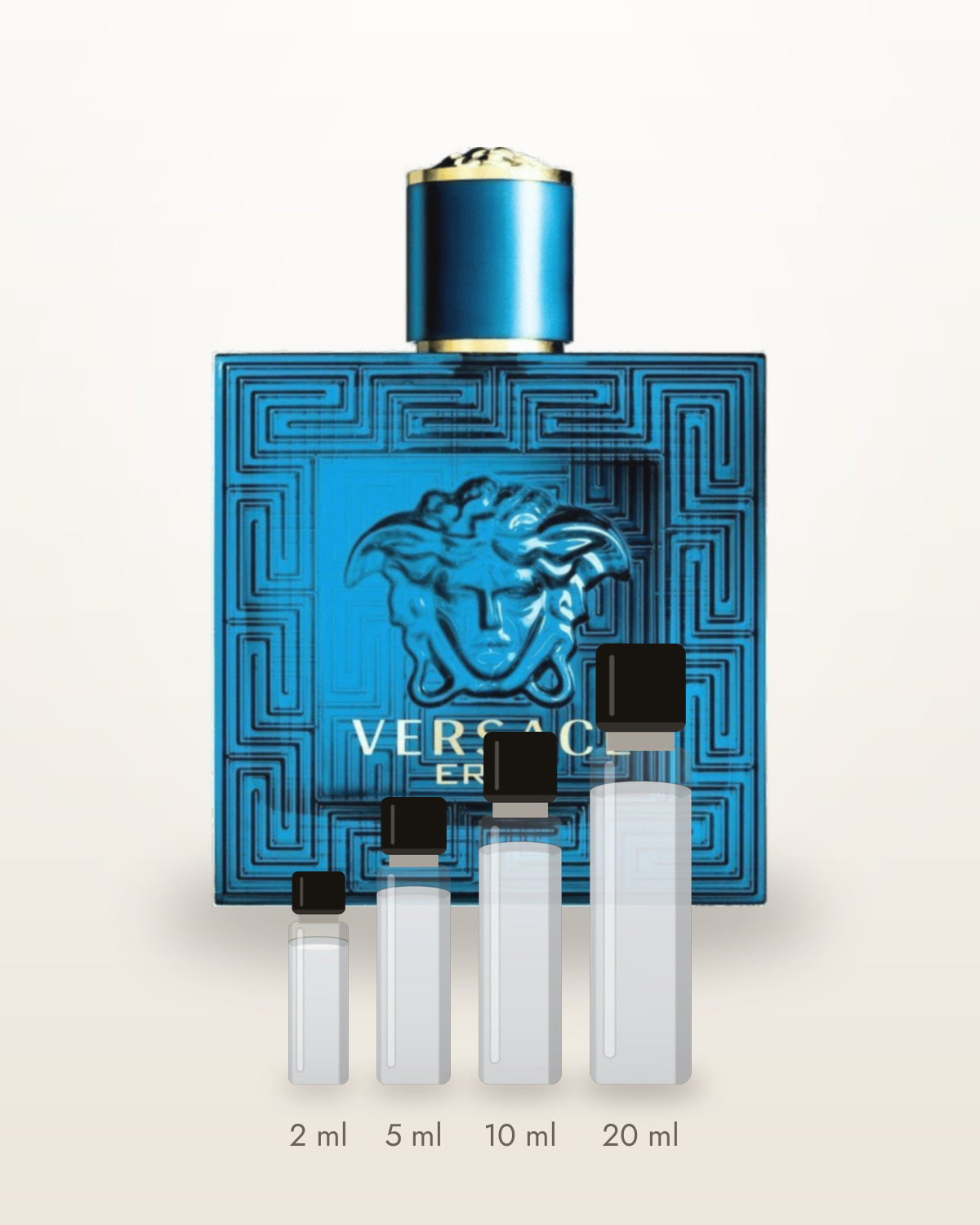 Versace Eros – Abfüllungen in 2, 5, 10 und 20 ml vor dem Originalflakon