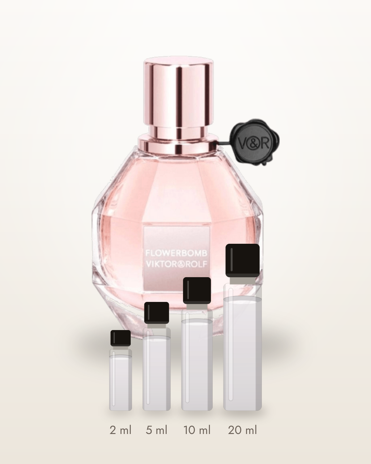 Viktor & Rolf Flowerbomb – Abfüllungen in 2, 5, 10 und 20 ml vor dem Flakon