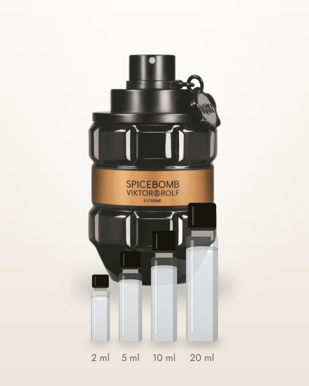 Viktor & Rolf Spicebomb Extreme – Abfüllungen in 2, 5, 10 und 20 ml vor dem Originalflakon